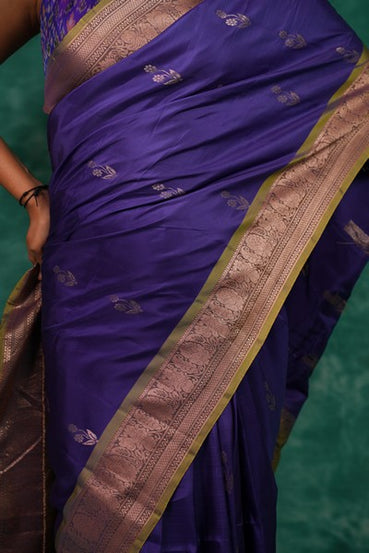 Tussar Silk   Aubergine