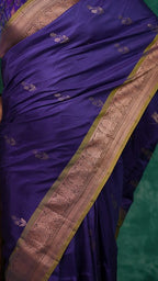 Tussar Silk   Aubergine