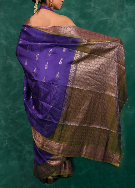 Tussar Silk   Aubergine