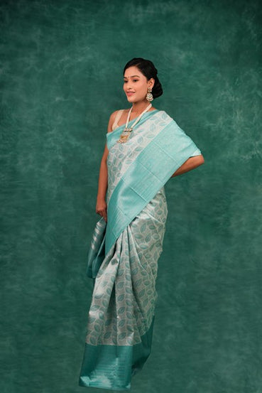 Kanchipuram Silk Light Gray