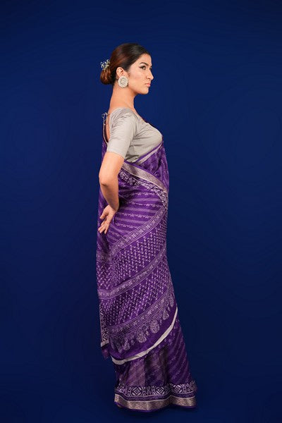 Bandhani Captivating Purple