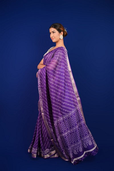 Bandhani Captivating Purple