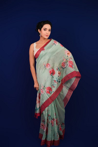 Digital  Print Mint Green