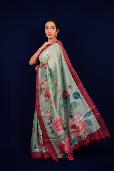 Digital  Print Mint Green