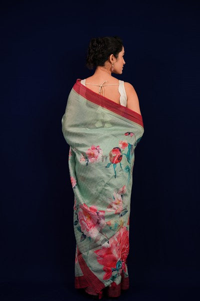 Digital  Print Mint Green