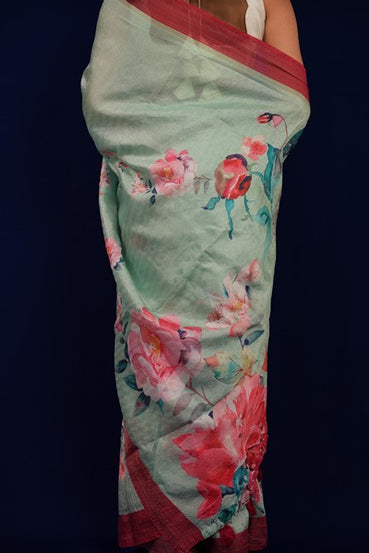 Digital  Print Mint Green