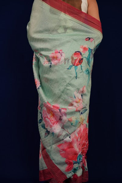 Digital  Print Mint Green