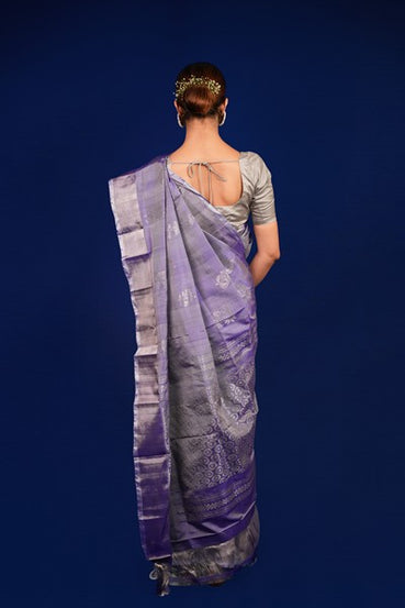 Uppada Pattu Saree  Purple / Metallic Silver
