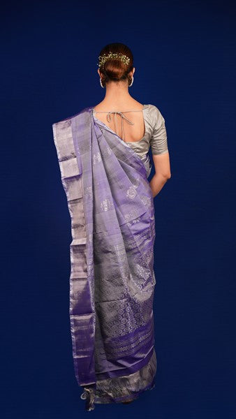 Uppada Pattu Saree  Purple / Metallic Silver