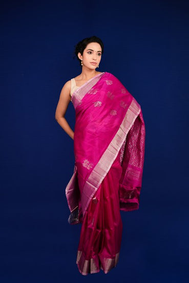 Uppada Pattu  Fuchsia Pink