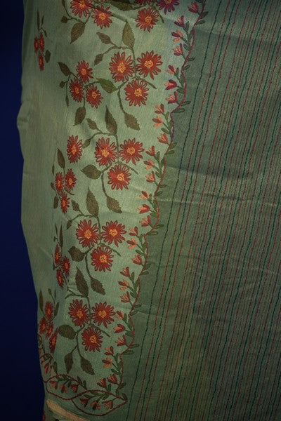 Tissue Saree Sage Green