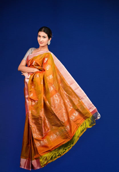 Uppada Pattu Mustard Yellow