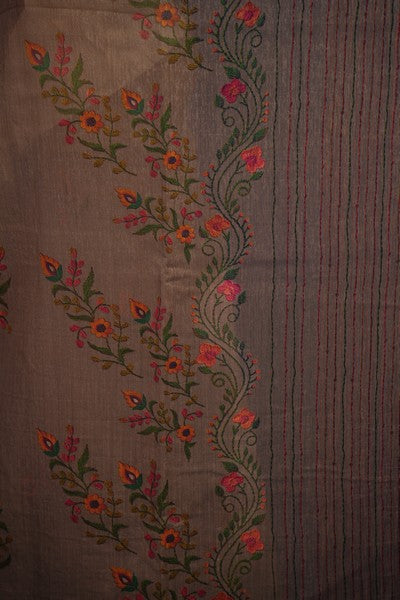 Tissue Saree Earthy Brown