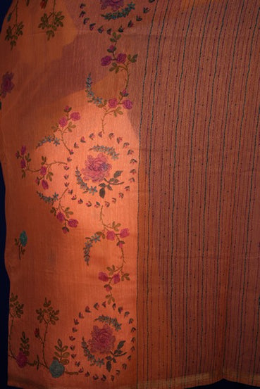 Tissue Saree Peach Blossom