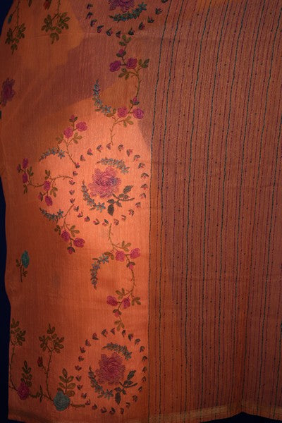 Tissue Saree Peach Blossom