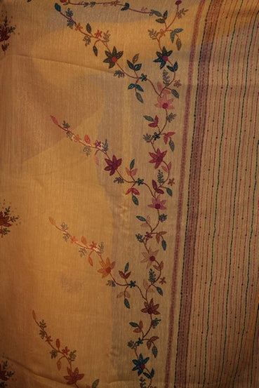 Tissue Saree Golden Beige