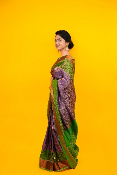 Uppada Allover  Dusky Lavender