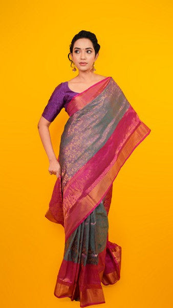 Uppada Allover Dusky Grey
