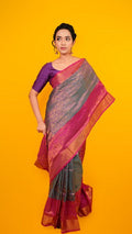 Uppada Allover Dusky Grey