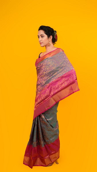 Uppada Allover Dusky Grey