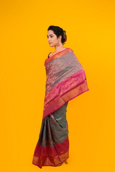 Uppada Allover Dusky Grey