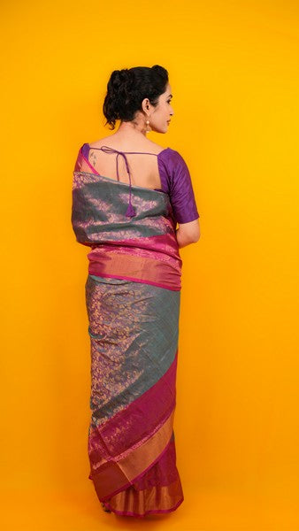 Uppada Allover Dusky Grey