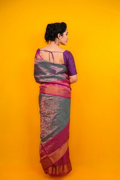 Uppada Allover Dusky Grey