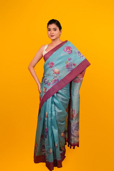 Digital Print Sky Blue