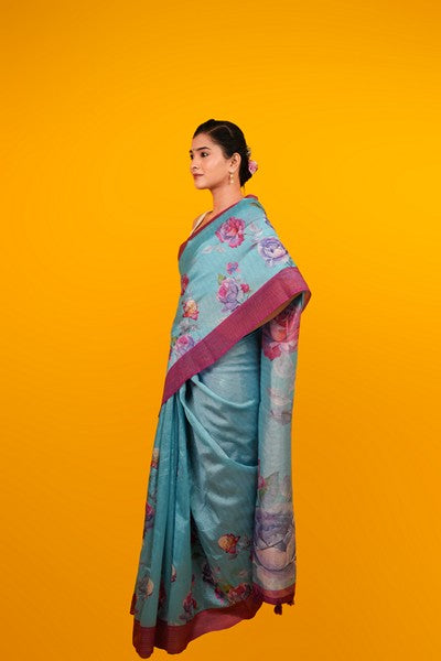 Digital Print Sky Blue