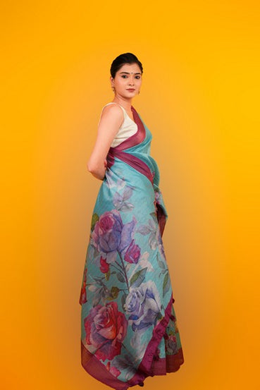 Digital Print Sky Blue