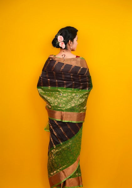 Uppada Anchulatha Emerald Green