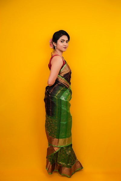 Uppada Anchulatha Emerald Green