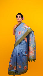 Digital Print  Sky Blue