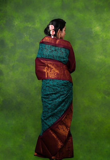 Meena Cotton Peacock Green