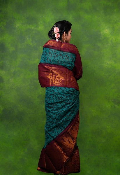 Meena Cotton Peacock Green