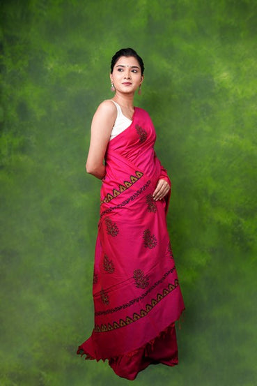 Meena Cotton  Fuchsia Pink