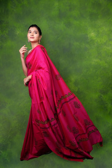 Meena Cotton  Fuchsia Pink