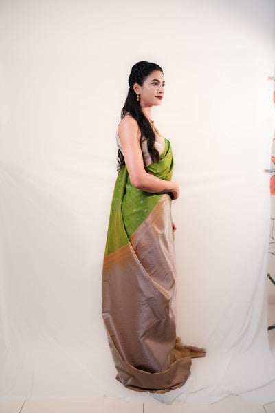 Kanchipuram Silk  Lime Green