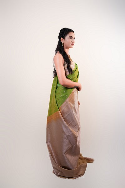 Kanchipuram Silk  Lime Green