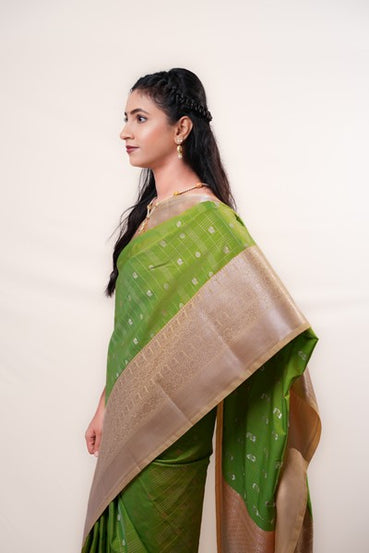 Kanchipuram Silk  Lime Green