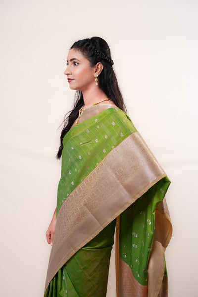 Kanchipuram Silk  Lime Green