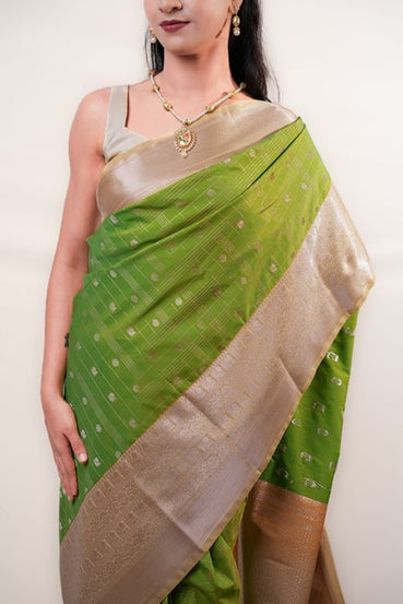 Kanchipuram Silk  Lime Green