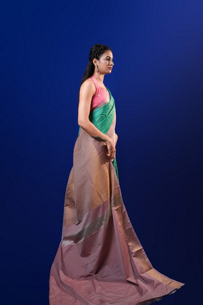 Kanchipuram Silk Peacock Green