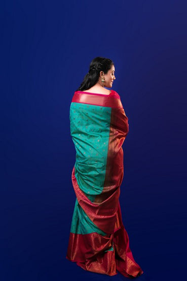 Kanchipuram Silk Peacock Green