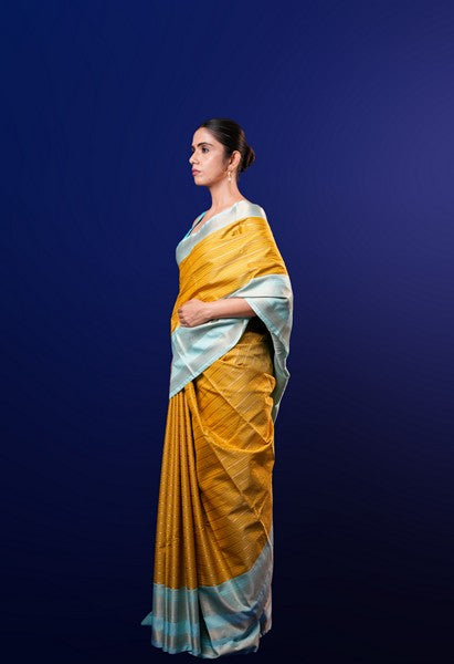 Kanchipuram Silk Mustard Yellow
