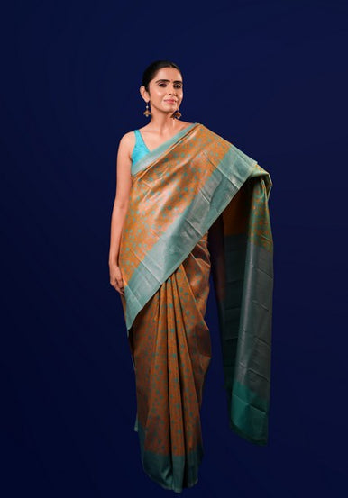 Kanchipuram Silk Deep Orange