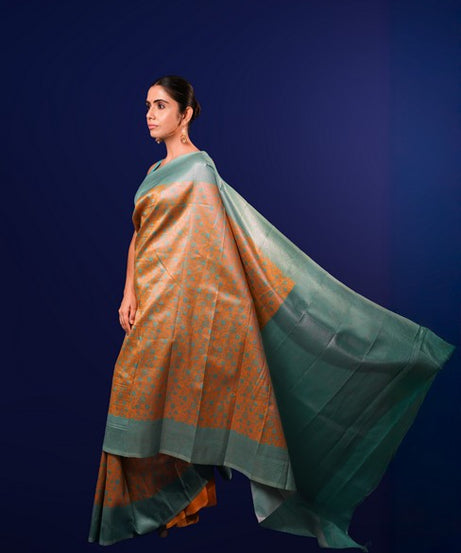 Kanchipuram Silk Deep Orange