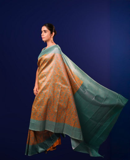 Kanchipuram Silk Deep Orange