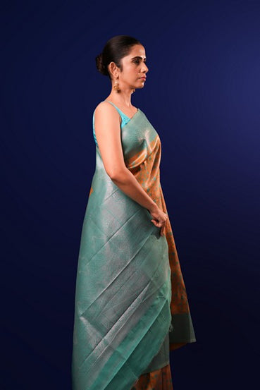 Kanchipuram Silk Deep Orange