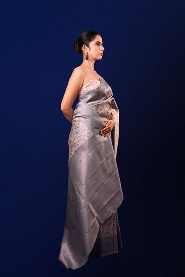 Kanchipuram Saree Lavender Grey